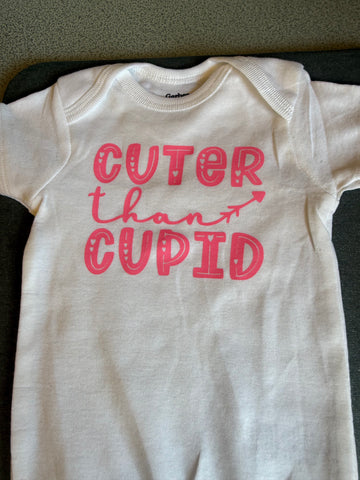 Cuter than Cupid baby onesie