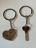 Key to my heart his and her keychain set