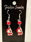 Santa Clause Christmas beaded earrings