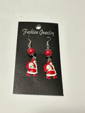 Santa Clause Christmas beaded earrings