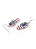 Patriotic rhinestone flip flops