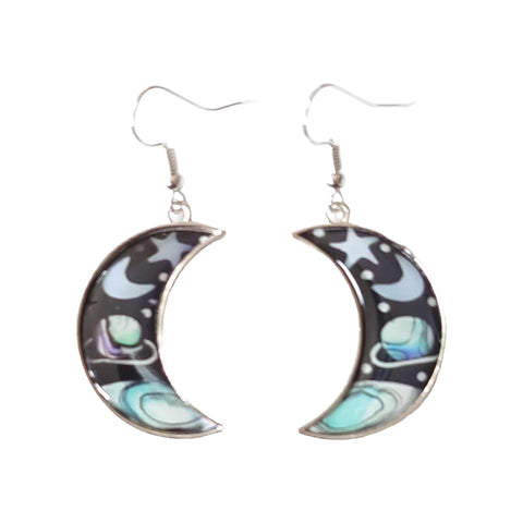 Celestial moon earrings