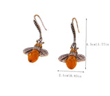 Beaded honey bee earrings