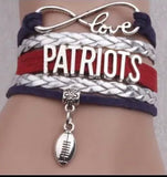 New England Patriots leather style bracelet