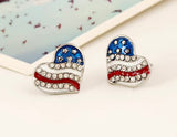 Stars and Stripes heart and star earrings