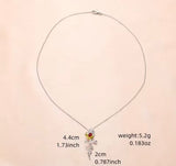 Sunflower faith rhinestone necklace