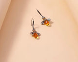 Beaded honey bee earrings