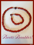 Beaded necklace with matching bracelet