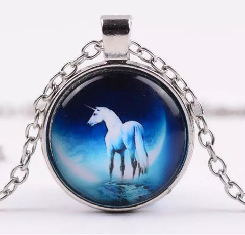 Unicorn cabochon necklace