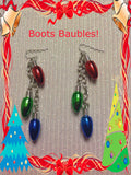 Christmas light chain earrings