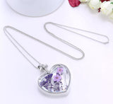 Purple dried flower necklace