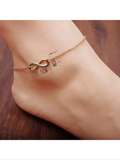 Infinity goldtone anklet