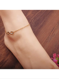 Infinity goldtone anklet