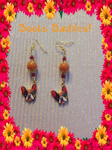 Dog charm earrings