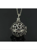 Silver 🌺  ball aromatherapy diffuser necklace