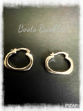 Silver hoop earrings