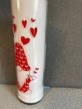 Valentines gnome heart candle