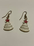 Christmas tree charm earrings