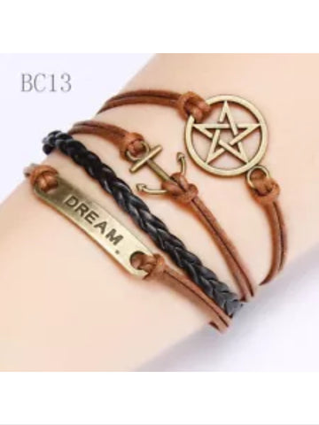 Leather style bracelet