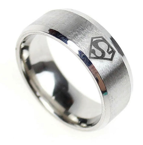 Superman silver ring