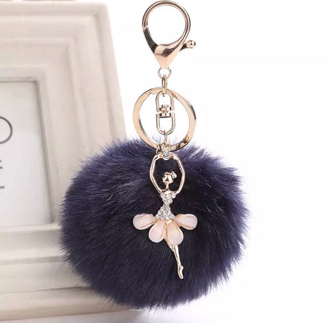 Ballerina ball keychain