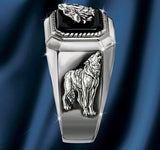 Wolf boys or men's ring size 8