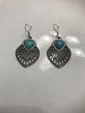 Turquoise heart earrings