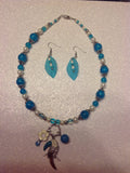 Parrots paradise necklace and earrings