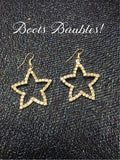 Rhinestone star earrings