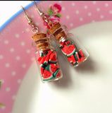 Watermelon bottle earrings