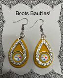 Steeler Rhinestone earrings