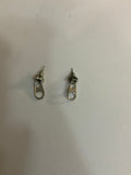 Zipper post earrings