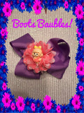 Little girl pink or purple hair bow