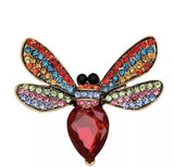 Bumble bee rhinestone brooch