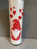 Valentines gnome heart candle