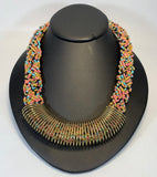 Vintage multi strand beaded necklace