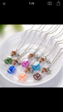 Starfish sand filled color necklaces