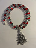 Christmas tree charm necklace