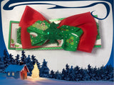 Infant Christmas tree Christmas bow headband