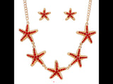 Star necklace with matching earrings