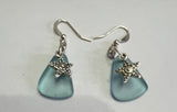 Starfish charm sea glass earrings