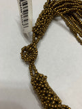 Seed bead gold and brown ombre necklace