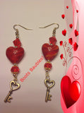 Key to my heart earrings