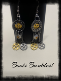 Gear steampunk earrings