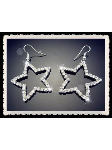 Rhinestone star earrings