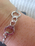 Handcuff bracelet in silvertone