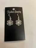 Silver snowflake earrings