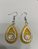 Steeler Rhinestone earrings