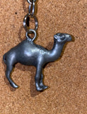 Vintage pewter camel keychain