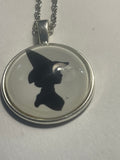 Witches profile Cabochon necklace